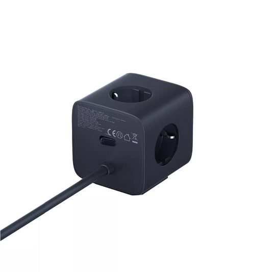 Prelungitor Baseus EnerFill FA11, 67W, 3.35A, 1 x USB-A - 2 x USB-C - 3 x Schuko, Negru E00082100123-00