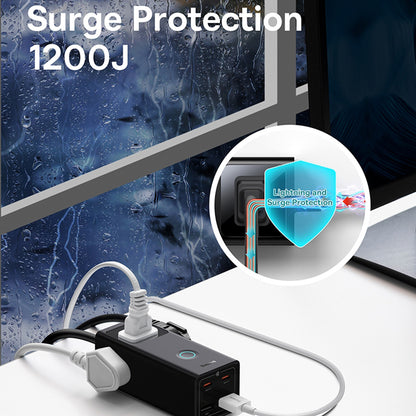 Prelungitor Baseus PowerCombo US, 3 x Priza, Negru PSLA020101