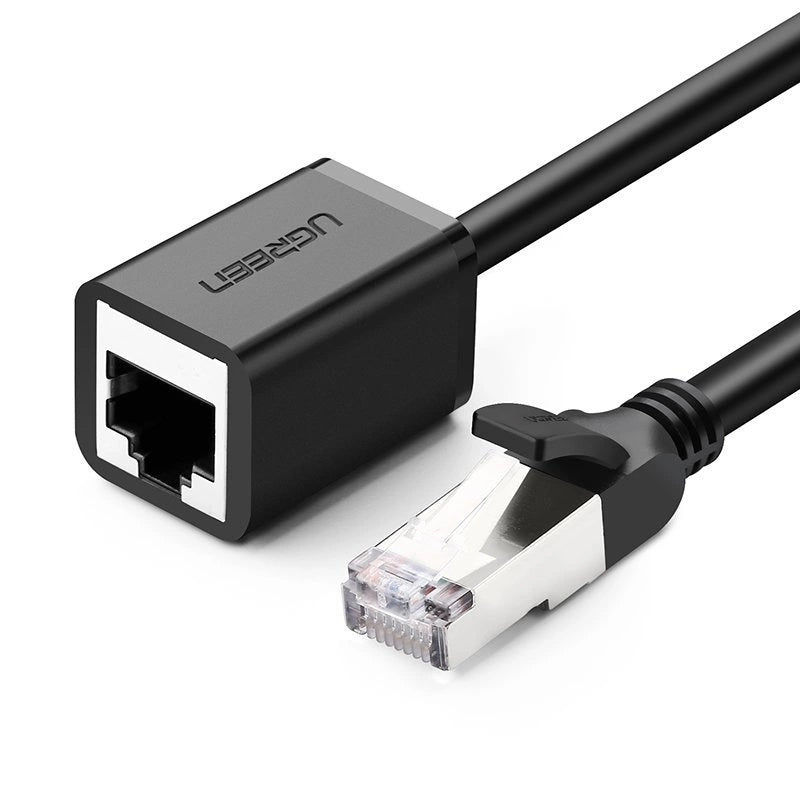Prelungitor Cablu Retea UGREEN NW112, RJ45 - RJ45, 0.5m, Negru