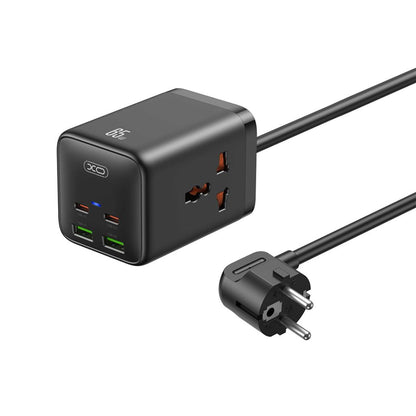Prelungitor XO Design WL24, 2 x Priza, Negru