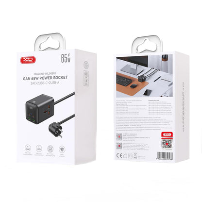 Prelungitor XO Design WL24, 2 x Priza, Negru