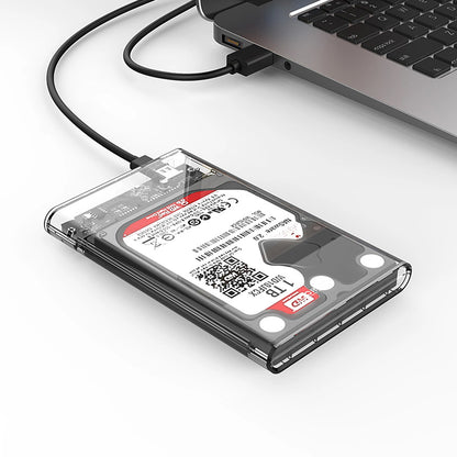 Rack Orico 2139C3 pentru HDD / SSD SATA 2.5inch, USB-C, Transparent