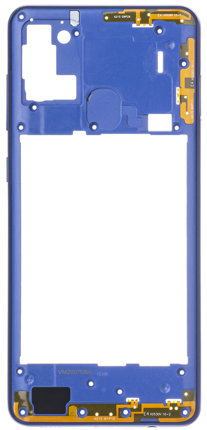 Carcasa Mijloc Samsung Galaxy A21s A217, Albastra