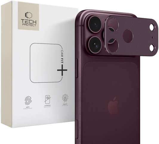 Rama protectie Camera Spate Tech-Protect Camalloy Fit+ pentru Apple iPhone 18 Pro, Aluminiu, Visinie
