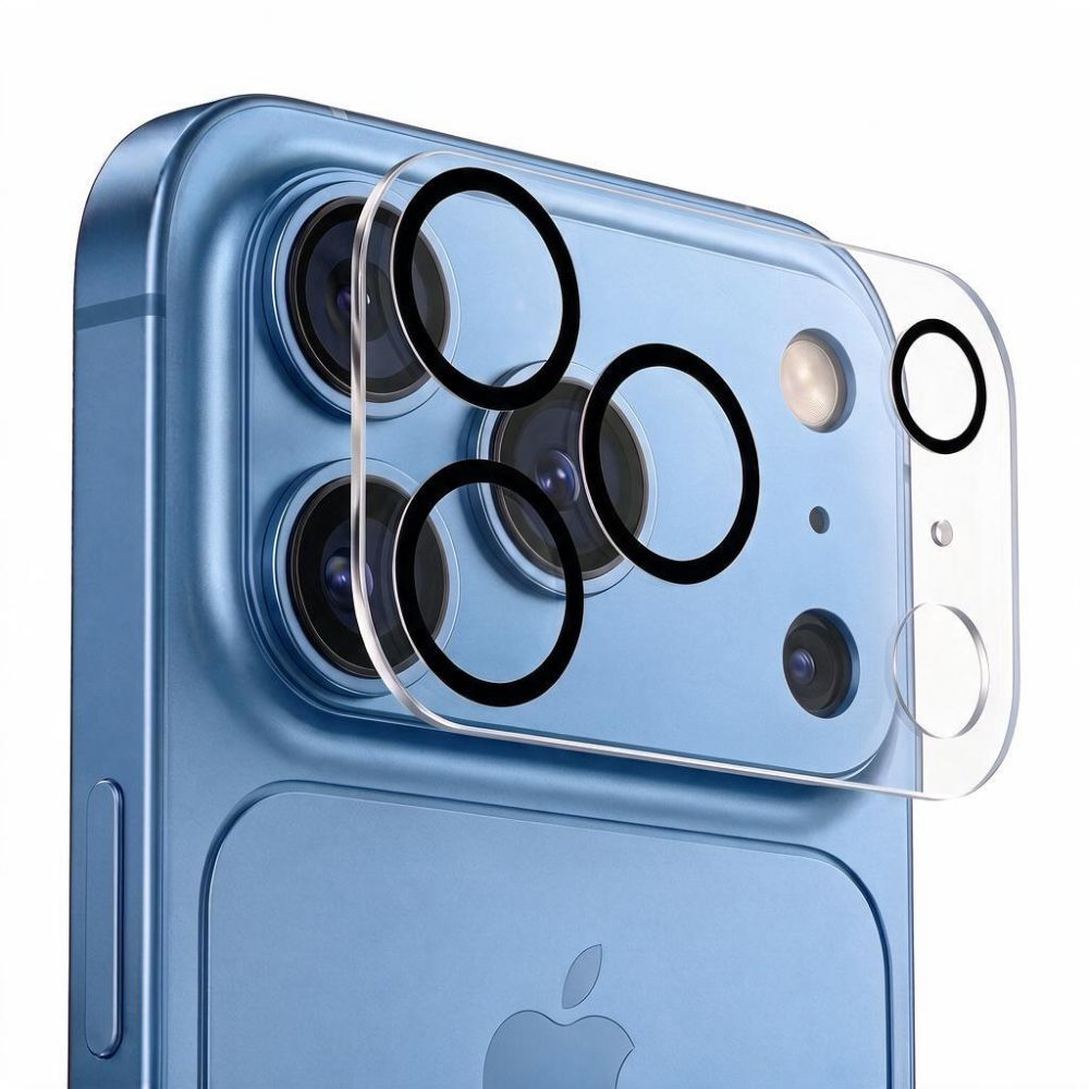 Rama protectie Camera Spate Tech-Protect Cam Fit+ pentru Apple iPhone 18 Pro Max, Sticla Securizata, Transparenta
