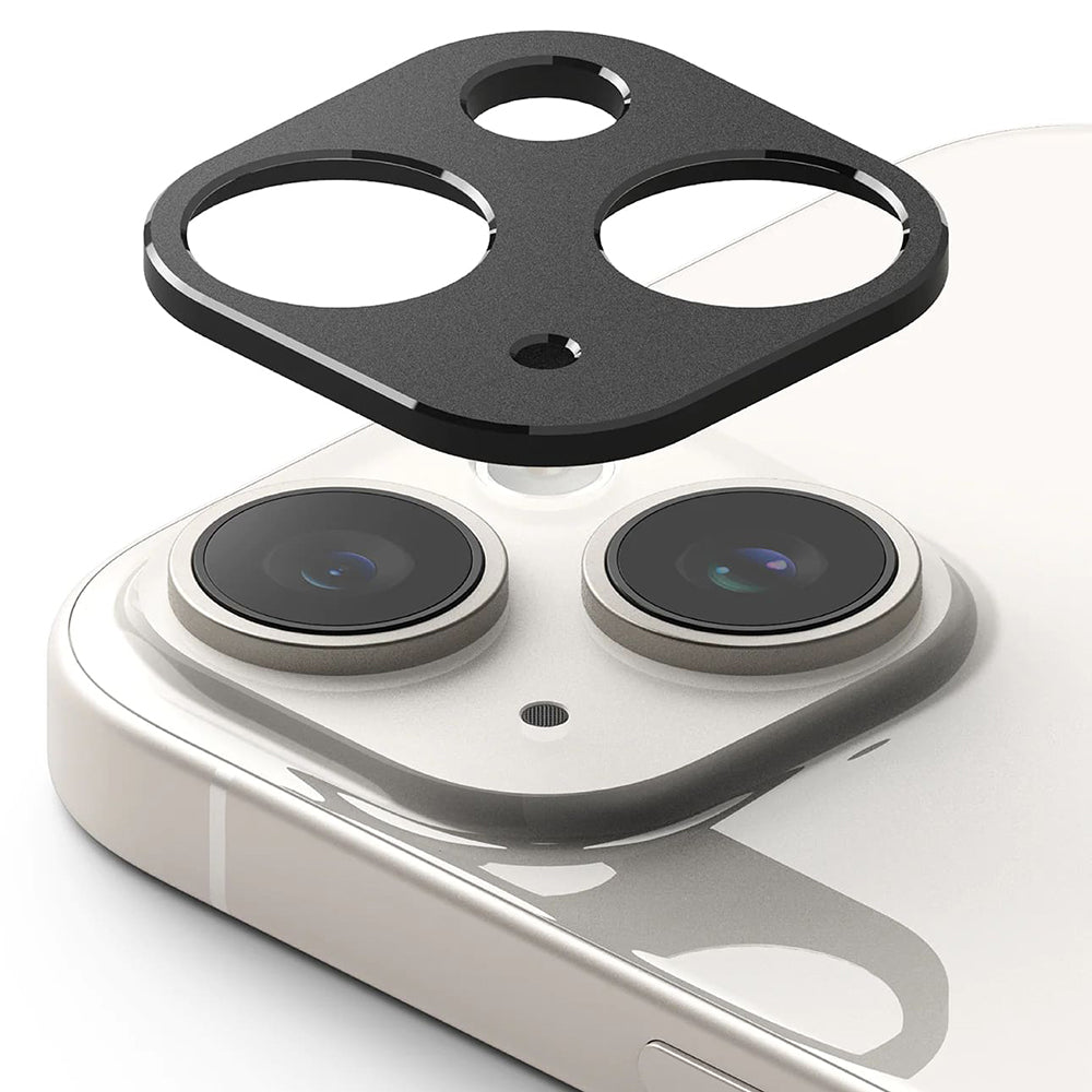 Rama protectie Camera Spate Ringke Styling pentru Apple iPhone 15 Plus / 15, Aluminiu, Neagra