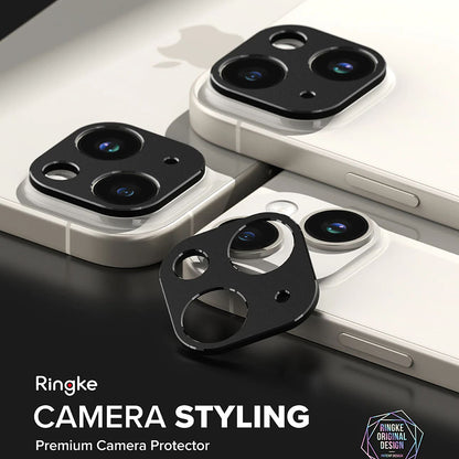 Rama protectie Camera Spate Ringke Styling pentru Apple iPhone 15 Plus / 15, Aluminiu, Neagra