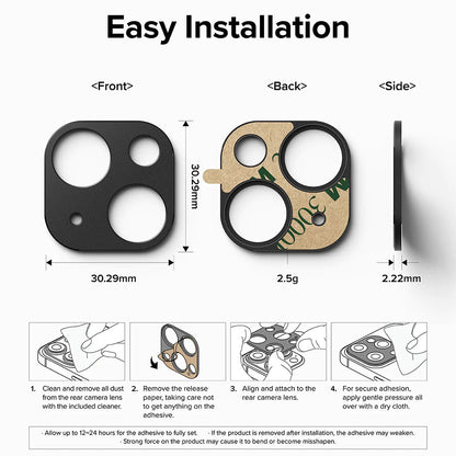 Rama protectie Camera Spate Ringke Styling pentru Apple iPhone 15 Plus / 15, Aluminiu, Neagra