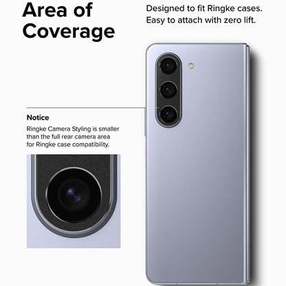 Rama protectie Camera Spate Ringke Styling pentru Samsung Galaxy Z Fold5 F946, Aluminiu, Neagra