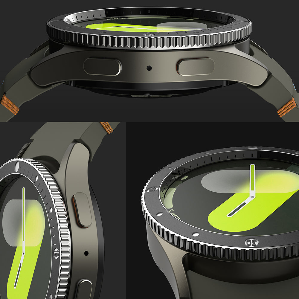 Rama Protectie Ringke Premium Styling pentru Samsung Galaxy Watch7 40mm, Model 2, Neagra