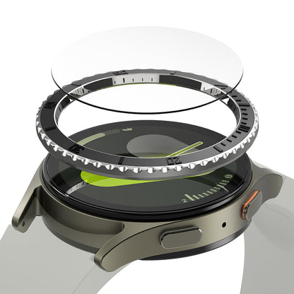 Rama Protectie Ringke Premium Styling pentru Samsung Galaxy Watch7 40mm, Model 3, Neagra