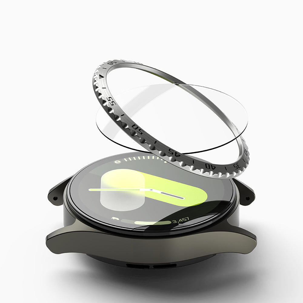 Rama Protectie Ringke Styling pentru Samsung Galaxy Watch7 40mm, Model 5, Argintie