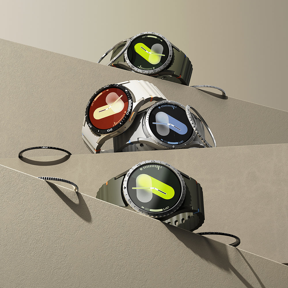 Rama Protectie Ringke Styling pentru Samsung Galaxy Watch7 40mm, Model 6, Neagra