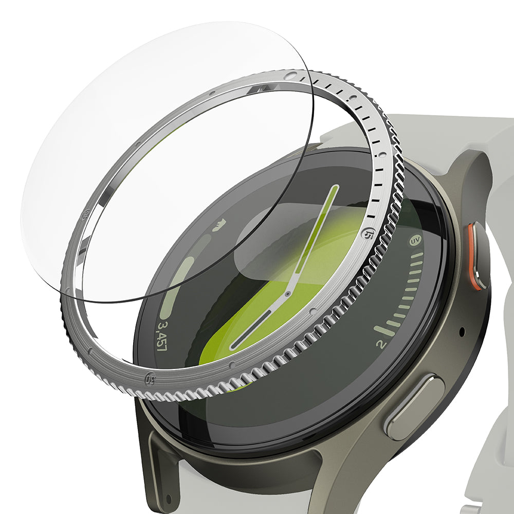 Rama Protectie Ringke Styling pentru Samsung Galaxy Watch7 40mm, Model 7, Argintie