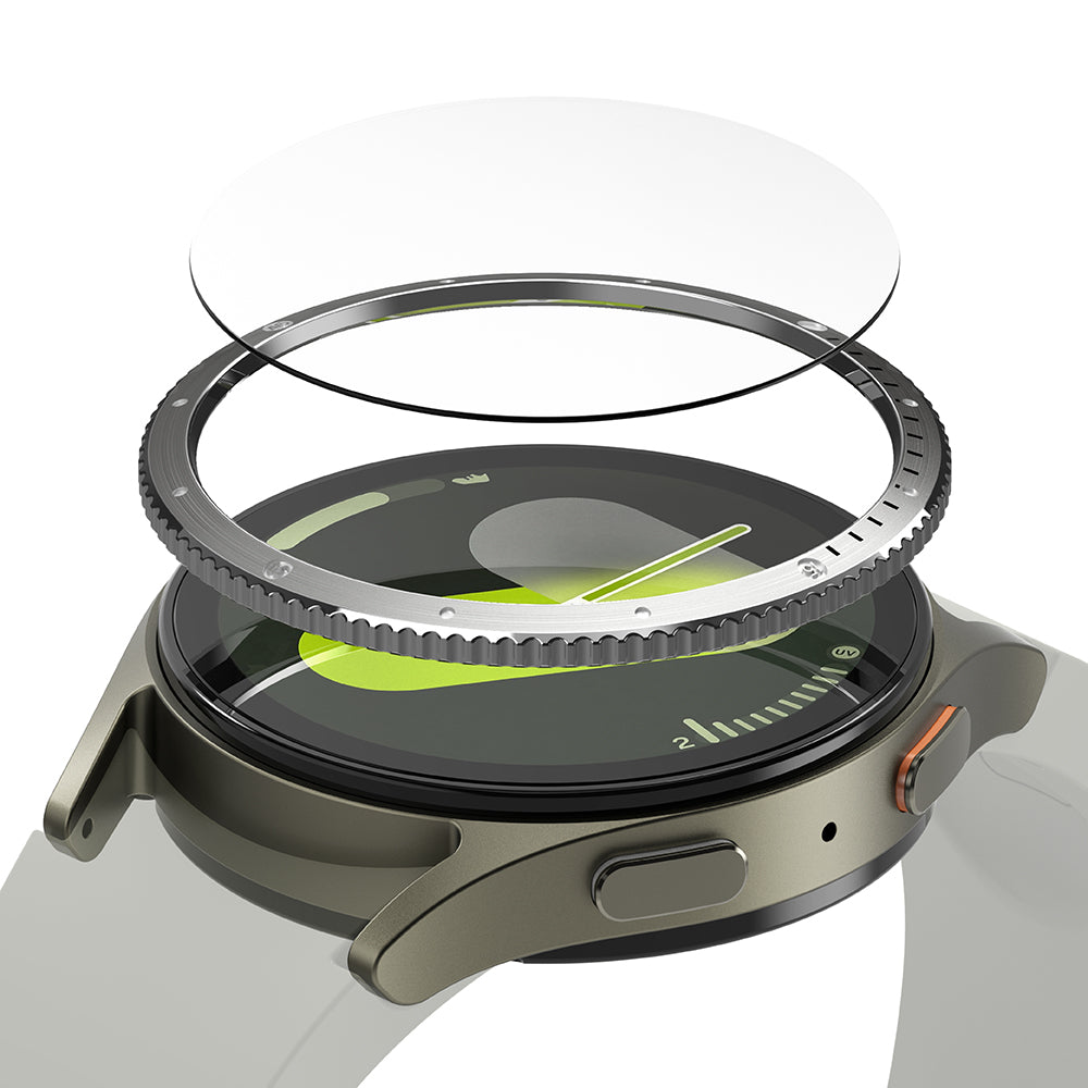 Rama Protectie Ringke Styling pentru Samsung Galaxy Watch7 40mm, Model 7, Argintie