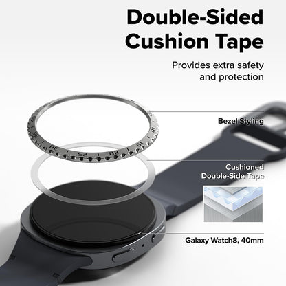Rama Protectie Ringke Inner Styling pentru Samsung Galaxy Watch8 Classic, Argintie