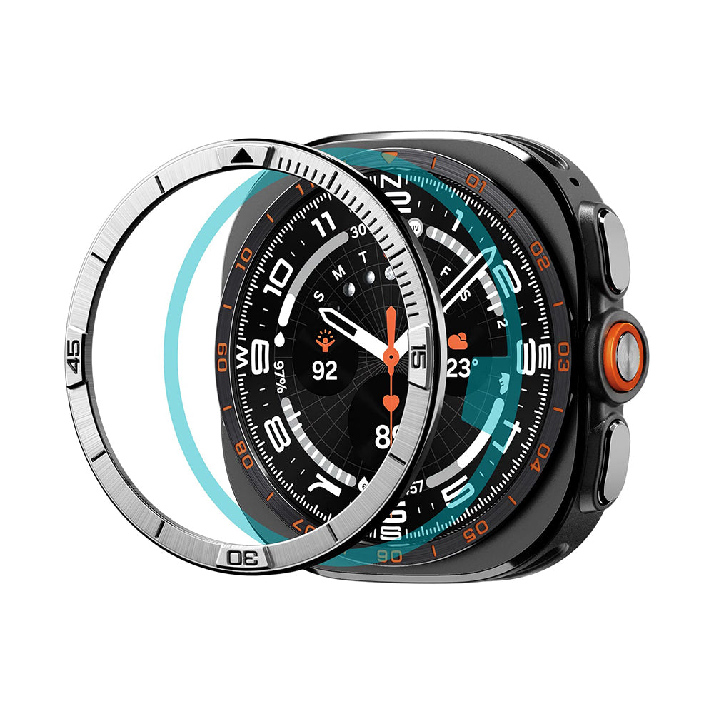 Rama Protectie Spigen Tune Pilot pentru Samsung Galaxy Watch Ultra2, Argintie ACS11616