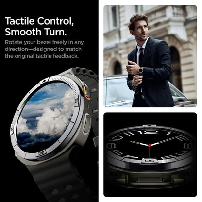 Rama Protectie Spigen Tune Pilot pentru Samsung Galaxy Watch8 44mm, Argintie