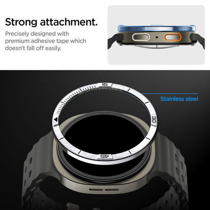 Rama Protectie Spigen Tune Pilot pentru Samsung Galaxy Watch8 44mm, Argintie
