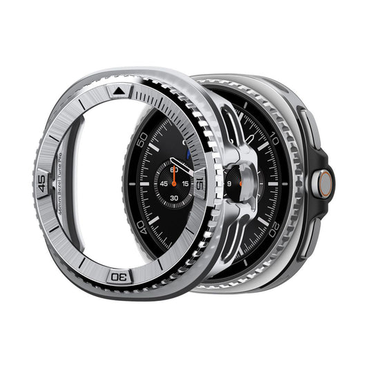 Rama Protectie Spigen Tune Pro Pilot pentru Samsung Galaxy Watch8 Classic, Argintie
