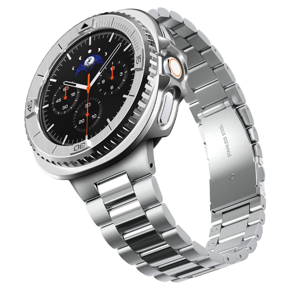 Rama Protectie Spigen Tune Pro Pilot pentru Samsung Galaxy Watch8 Classic, Argintie