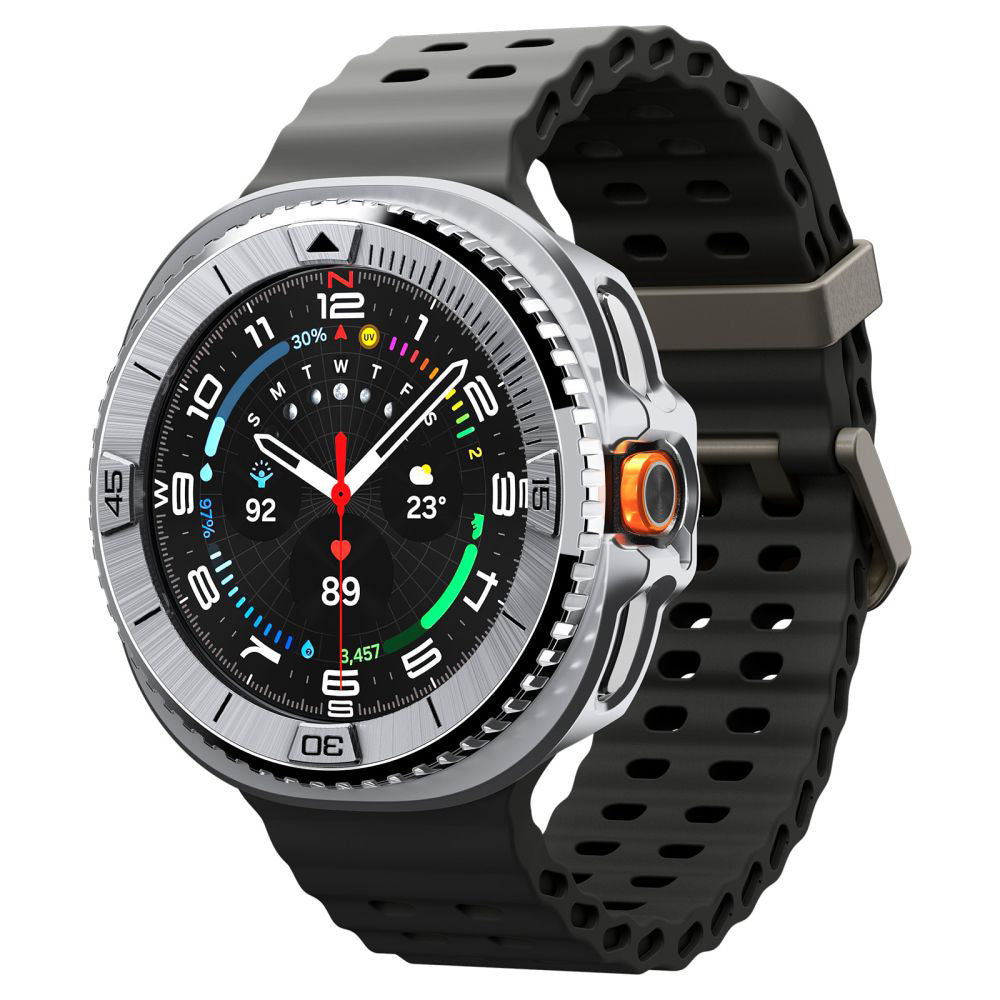Rama Protectie Spigen Tune Pro Pilot pentru Samsung Galaxy Watch8 Classic, Argintie