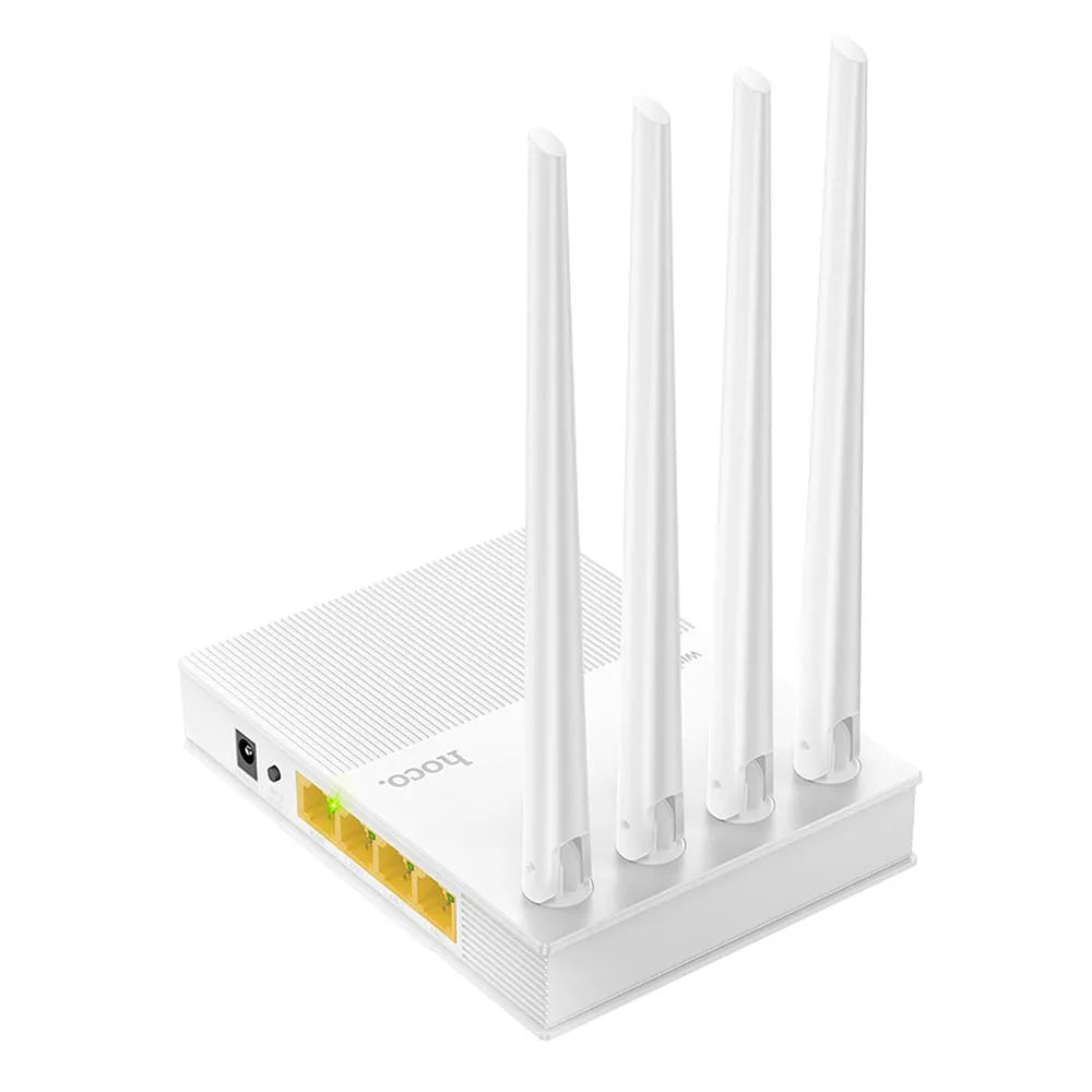 Router Wireless HOCO HI31, Dual Band, Wi-Fi 5, Alb