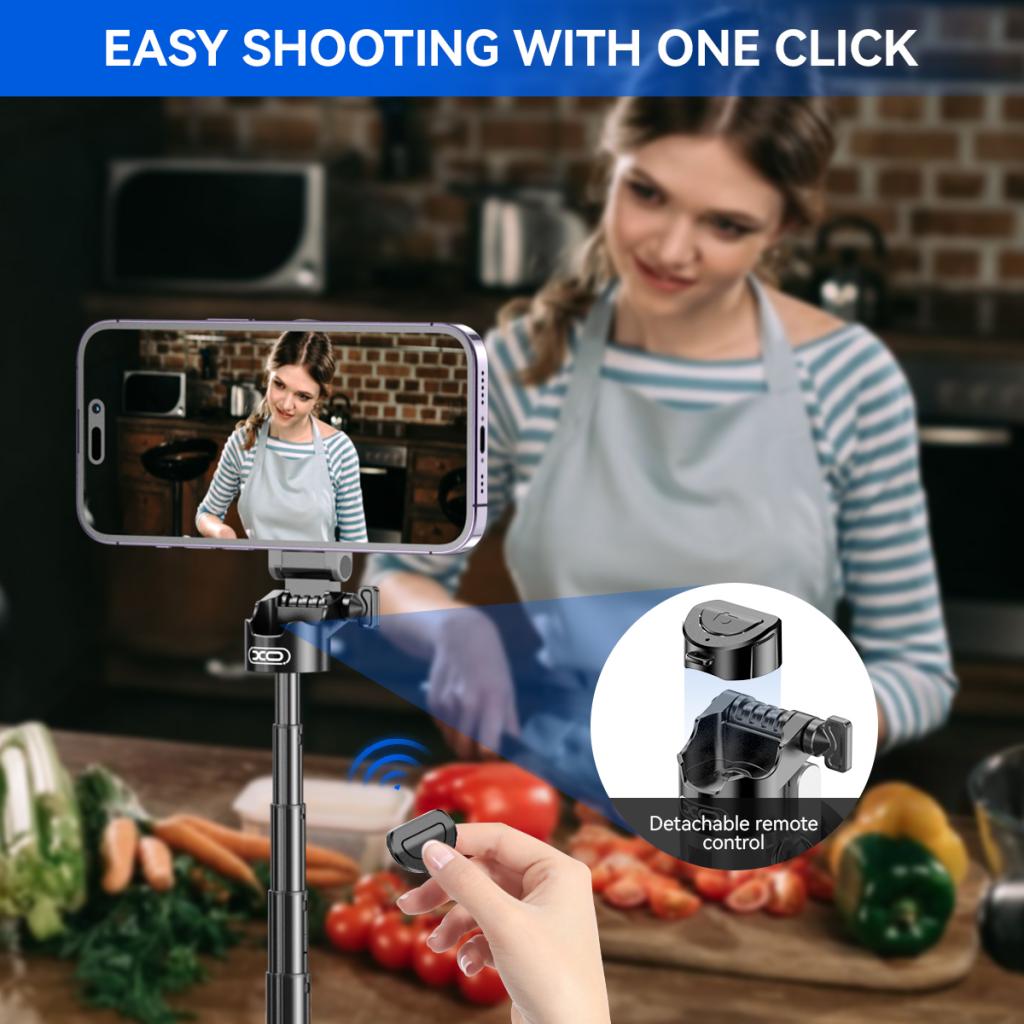 Selfie Stick Bluetooth XO Design SS22, Universal, Negru