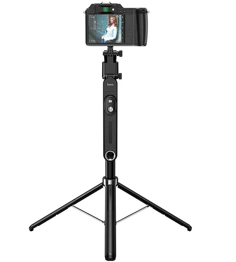 Selfie Stick Bluetooth HOCO K32 Face Tracking, 4.5inch - 7inch, Negru