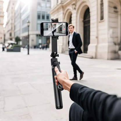 Selfie Stick Bluetooth HOCO K32 Face Tracking, 4.5inch - 7inch, Negru