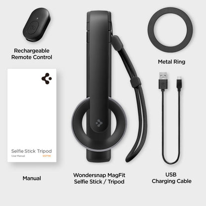 Selfie Stick Bluetooth Spigen S571W, Universal, Negru