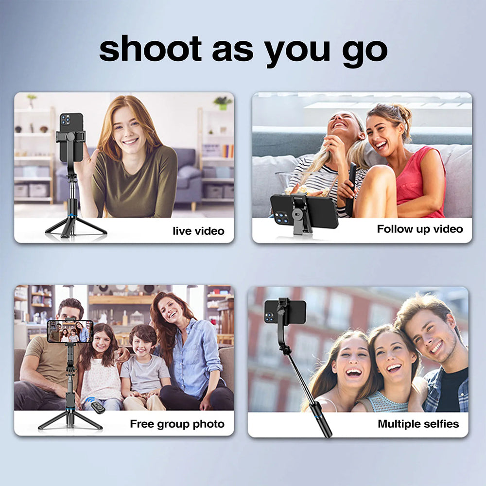 Selfie Stick Bluetooth Techsuit C01, Universal, Negru