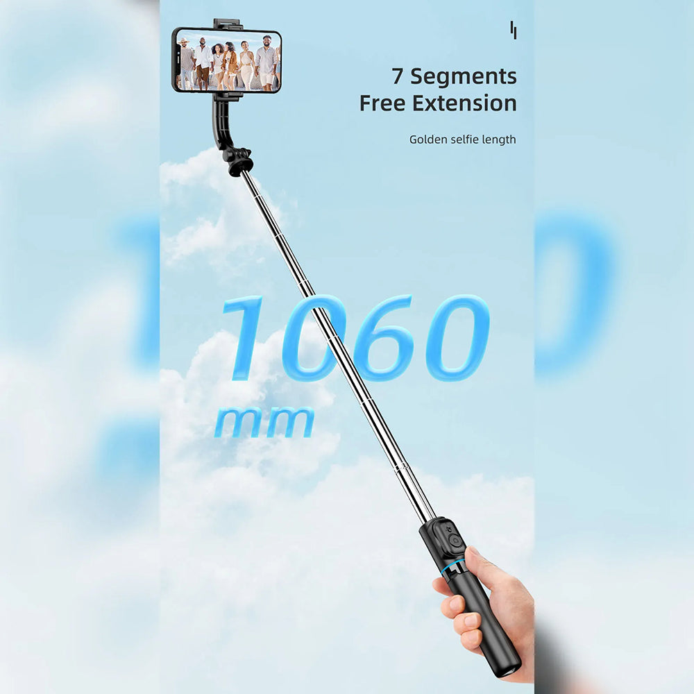 Selfie Stick Bluetooth Techsuit C01, Universal, Negru