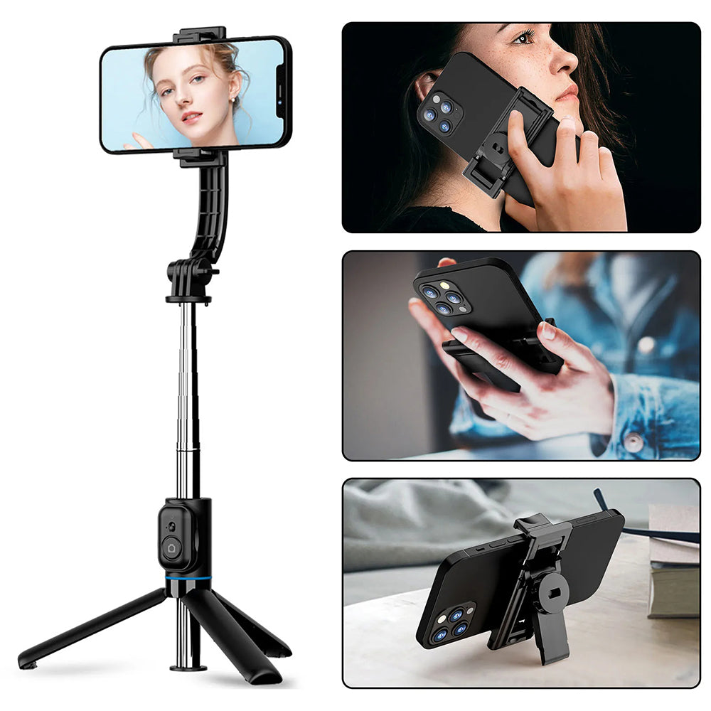 Selfie Stick Bluetooth Techsuit C01, Universal, Negru