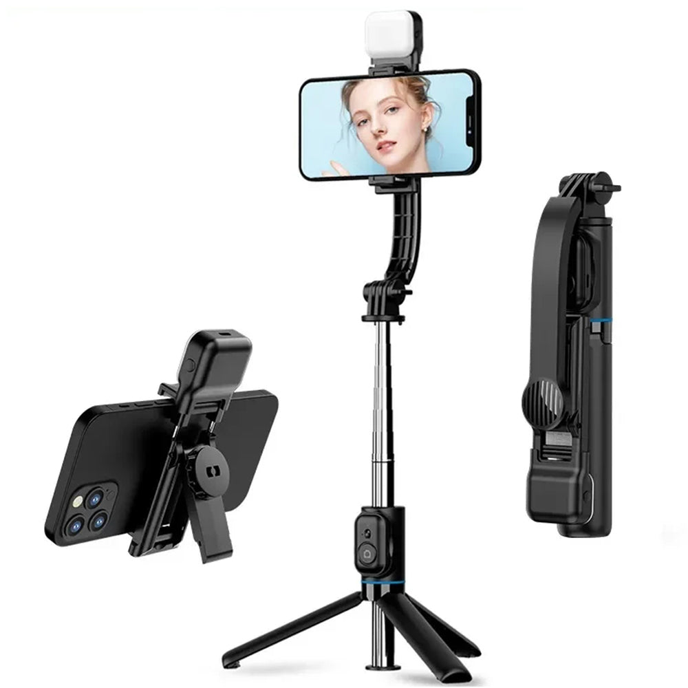 Selfie Stick Bluetooth Techsuit C01s, Universal, Negru