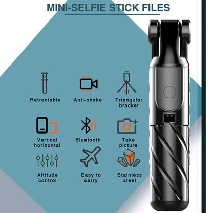 Selfie Stick Bluetooth Techsuit K03, Universal, Negru