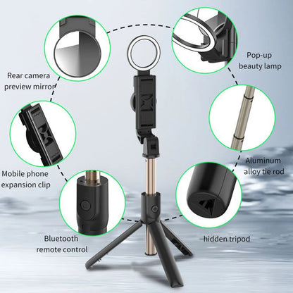 Selfie Stick Bluetooth Techsuit K13, Universal, Negru