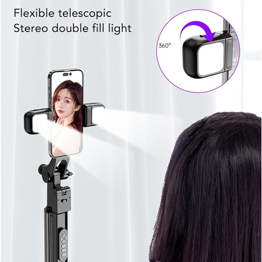 Selfie Stick Bluetooth Techsuit K30S, Universal, Negru