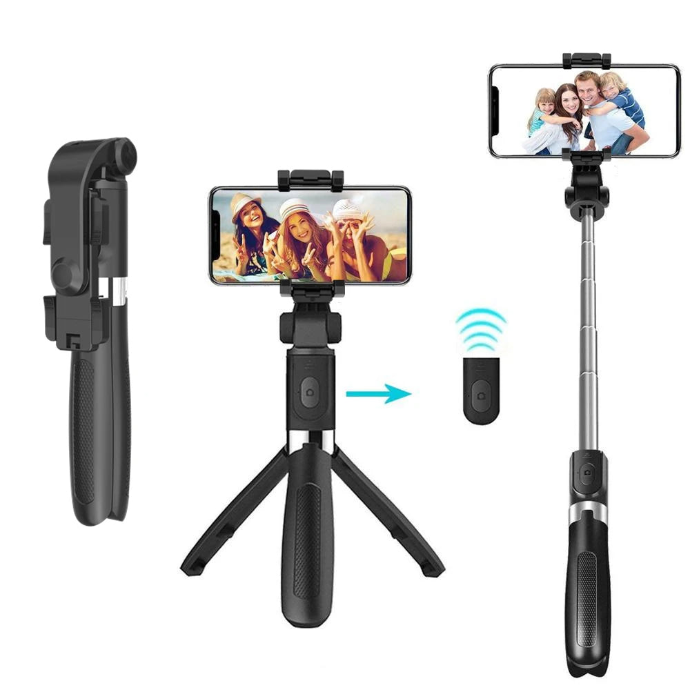 Selfie Stick Bluetooth Techsuit L01, Universal, Negru