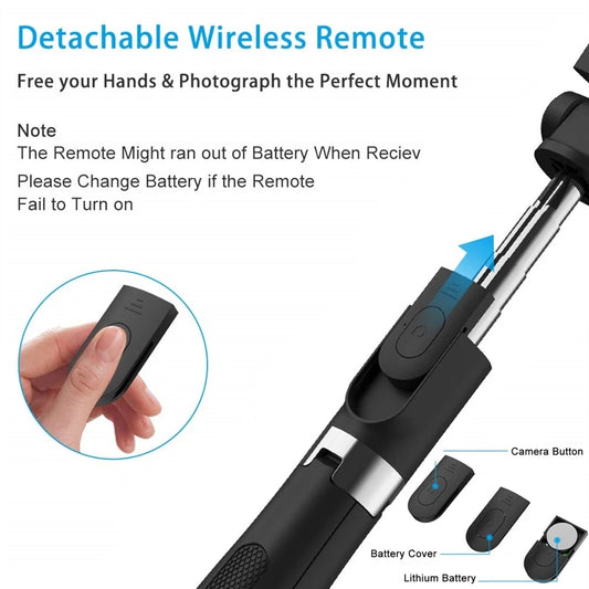 Selfie Stick Bluetooth Techsuit L01, Universal, Negru