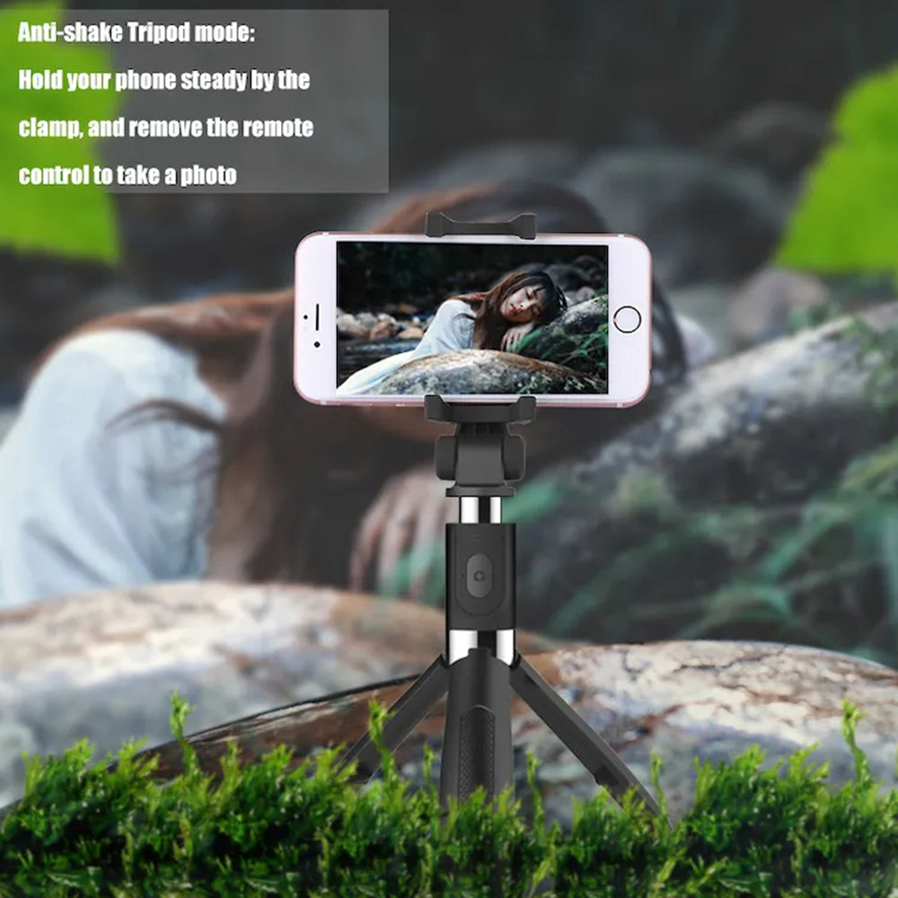 Selfie Stick Bluetooth Techsuit L01, Universal, Negru