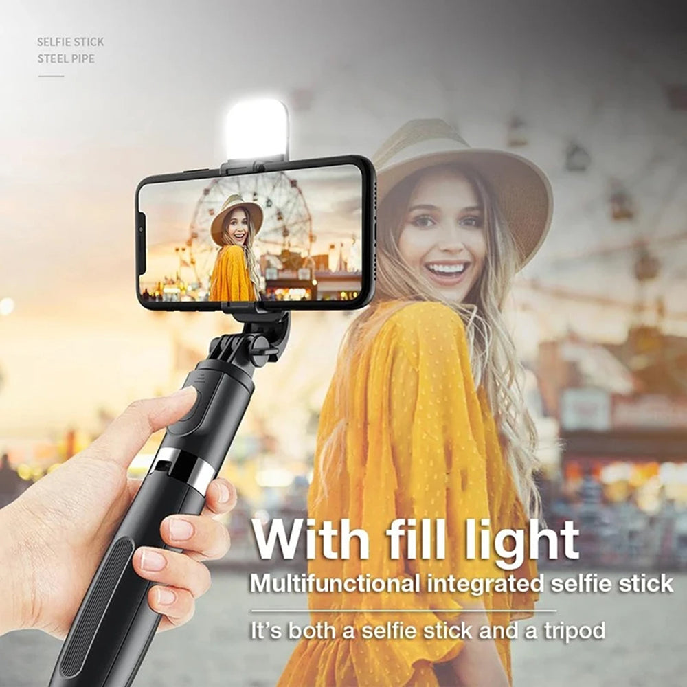 Selfie Stick Bluetooth Techsuit L02s, Universal, Negru