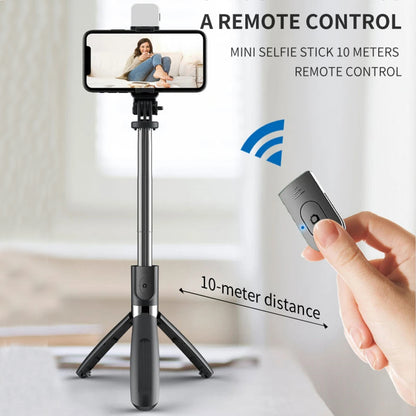 Selfie Stick Bluetooth Techsuit L02s, Universal, Negru