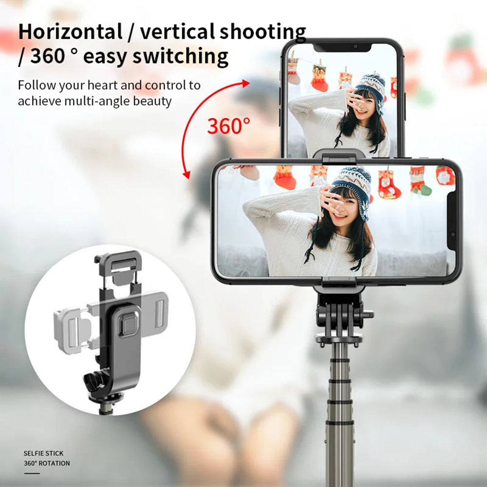 Selfie Stick Bluetooth Techsuit L03, Universal, Negru