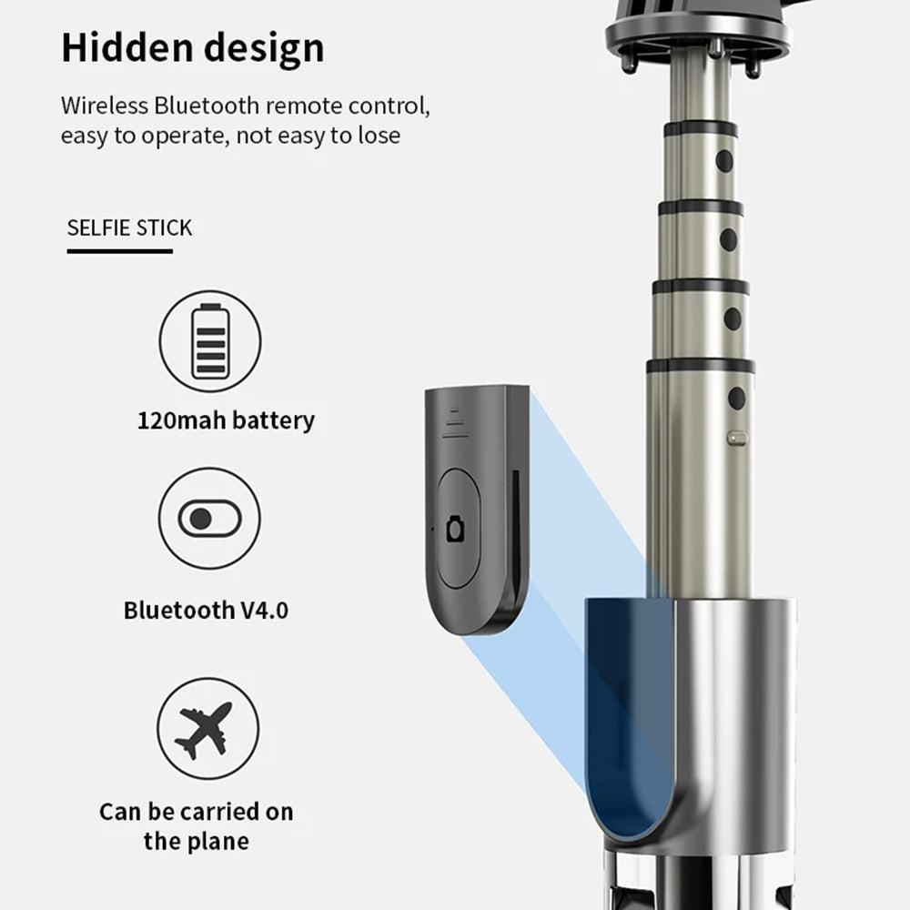 Selfie Stick Bluetooth Techsuit L03, Universal, Negru