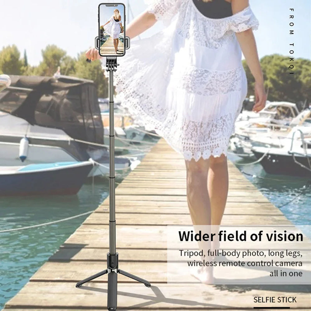Selfie Stick Bluetooth Techsuit L03, Universal, Negru