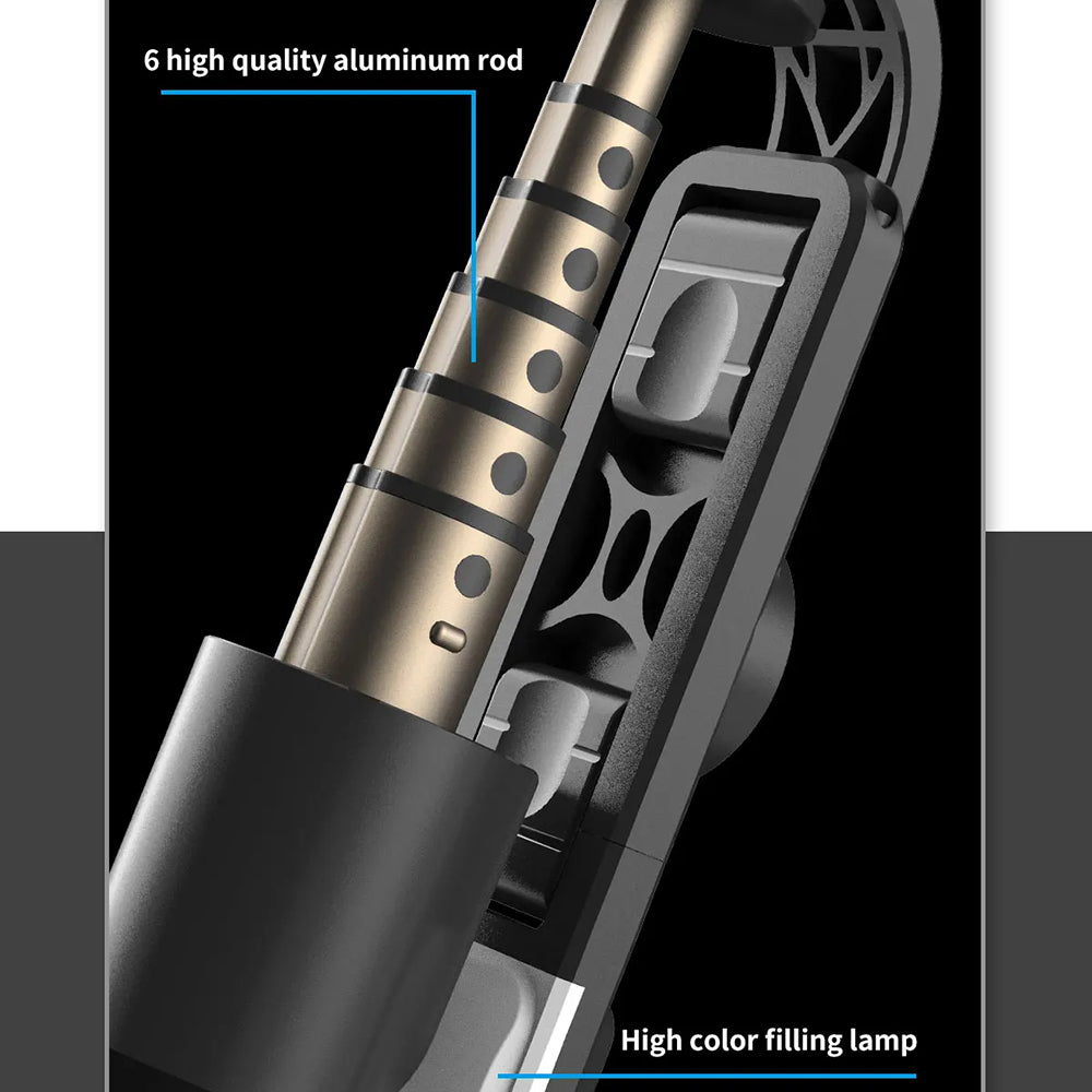 Selfie Stick Bluetooth Techsuit L10s, Universal, Negru