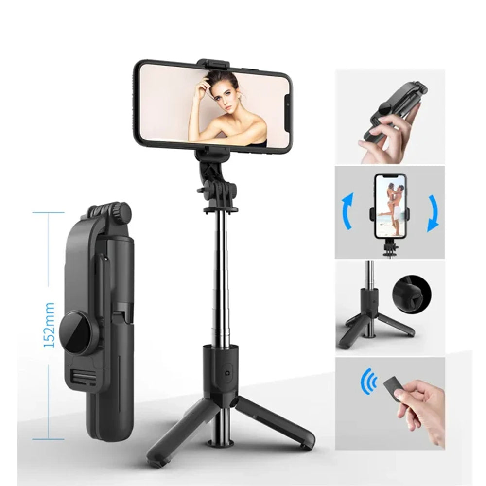 Selfie Stick Bluetooth Techsuit L11, Universal, Negru