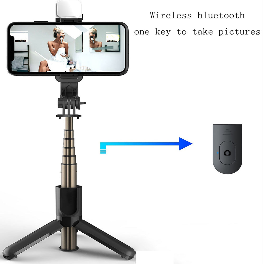 Selfie Stick Bluetooth Techsuit L11s, Universal, Negru