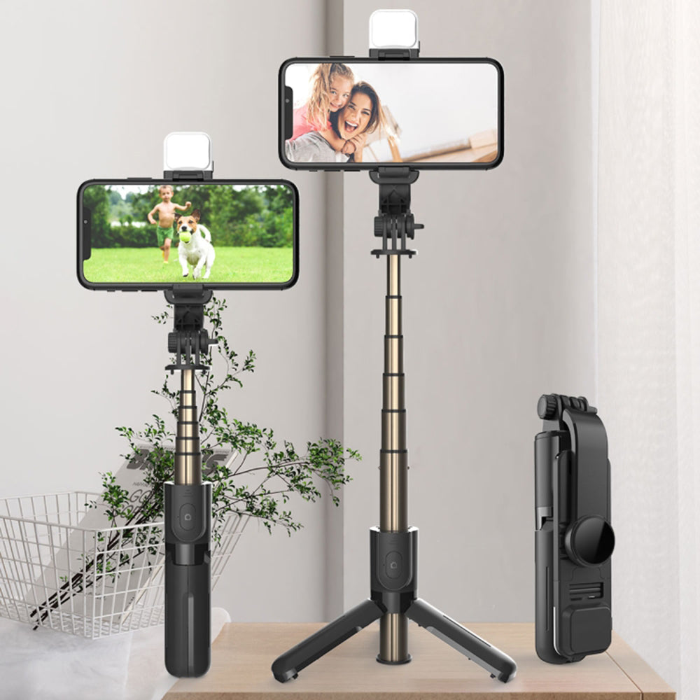 Selfie Stick Bluetooth Techsuit L11s, Universal, Negru